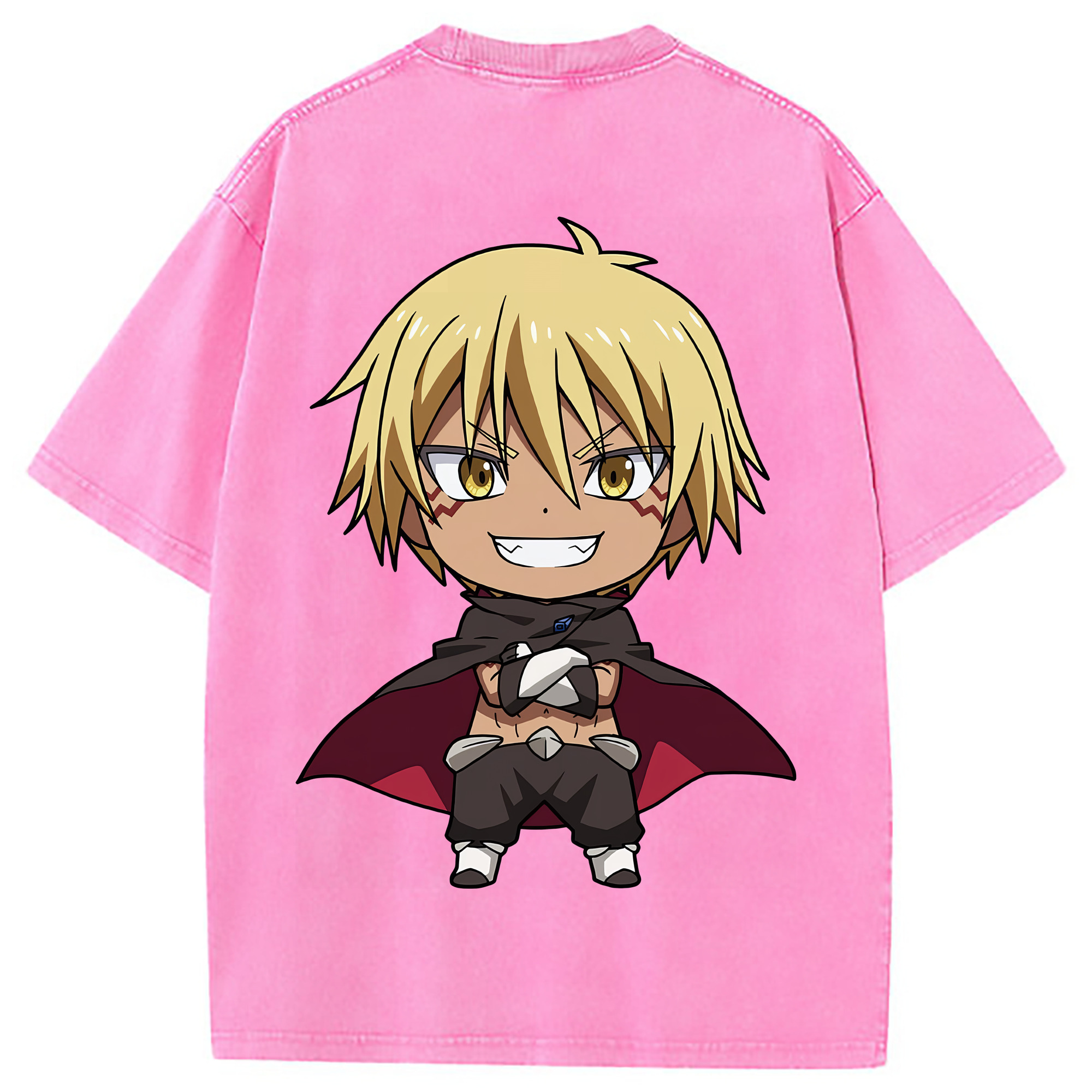 （画像用） 転スラ Regarding Reincarnated to Slime 綿100% ヴィンテージ風 半袖Tシャツ（背面プリント）